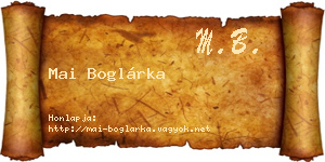 Mai Boglárka névjegykártya
